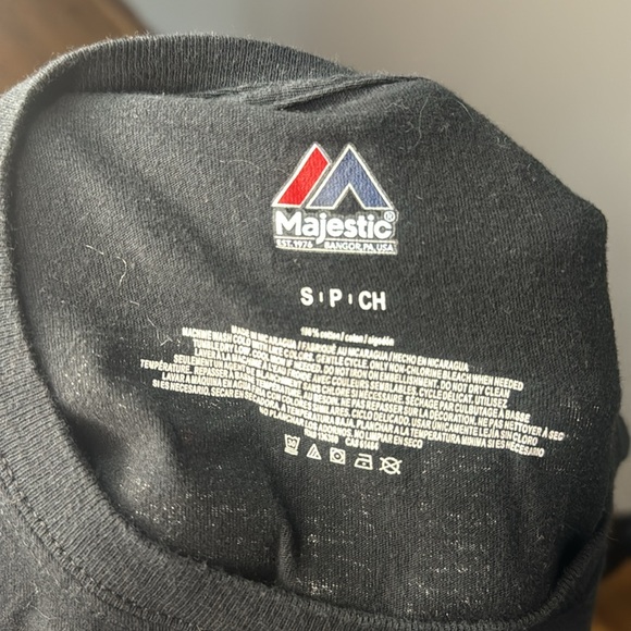 ***Majestic Unisex Black/Purple Colorado Rockies #27 Short Sleeve TShirt Sz S - Picture 4 of 4